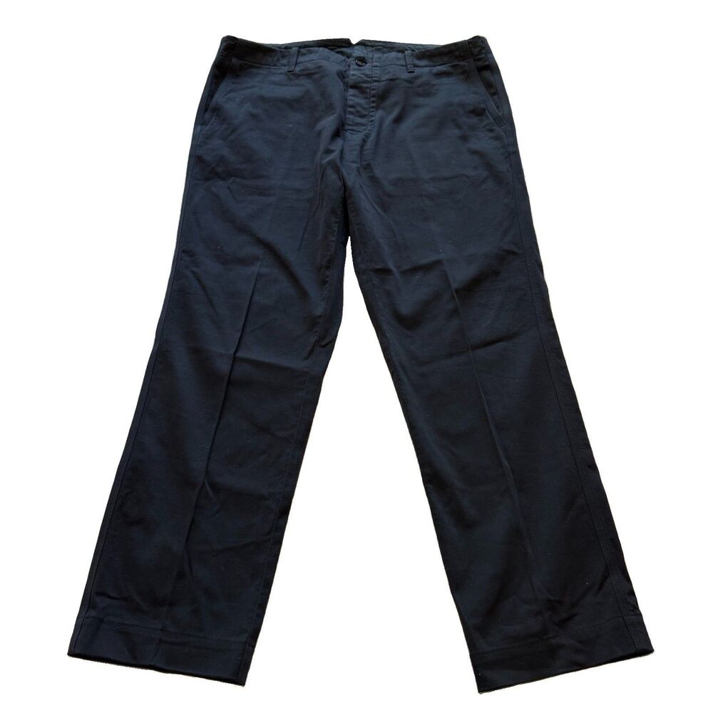 Corneliani ID Navy Stretch Cotton Dress Pants Italy 54 US 38 Luxury Chinos